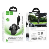 Car Mount Hoco H88 Rally Ultra-thin Rearview Mirror Mounted for Devices 4.5"-7" Black