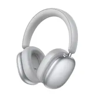 Wireless Stereo Headphone Hoco W63 Triunfo ANC v5.4 500mAh with AUX Port Silver