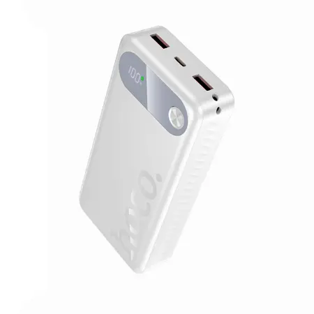 Power Bank Hoco J154A Victorious 20000mAh 1xUSB-C PD20W 2xUSB-A 22.5W and Digital LED Screen for Battery Level White