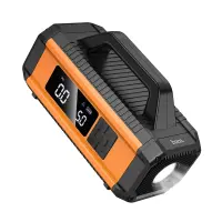 Hoco QS4 Smart Air Pump 3.8 bar Air Pressure with 5 Working Modes and Car Battery Starter 10000mAh 38.5Wh with LED Display