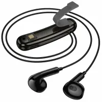 Bluetooth Hands Free Hoco ES77 Graceful Magnetic Lavalier v5.4 110mAh 10hr Talk Time Cable Length 40cm Black