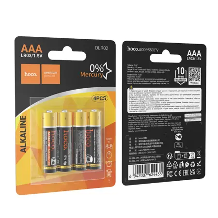 Battery Alkaline Hoco DLR02 AAA Pcs. 4
