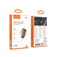 Car Charger Hoco Z62A Mini QC PD30W 1xUSB-C QC Alluminum Alloy Black