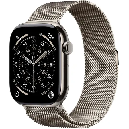 Apple Watch Series 11 5G (2025) Aluminum 46mm GPS eSIM NFC IP6X Aluminum Case Natural with Natural Milanese Loop