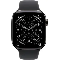 Apple Watch Series 11 5G (2025) Aluminum 46mm GPS eSIM NFC IP6X Aluminum Case Slate with Black Sport Band