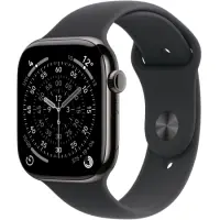 Apple Watch Series 11 5G (2025) Aluminum 46mm GPS eSIM NFC IP6X Aluminum Case Slate with Black Sport Band