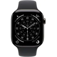 Apple Watch Series 11 5G (2025) Aluminum 46mm GPS eSIM NFC IP6X Aluminum Case Slate with Black Sport Band