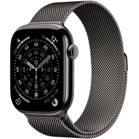 Apple Watch Series 11 5G (2025) Aluminum 46mm GPS eSIM NFC IP6X Aluminum Case Slate with Slate Milanese Loop