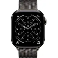 Apple Watch Series 11 5G (2025) Aluminum 46mm GPS eSIM NFC IP6X Aluminum Case Slate with Slate Milanese Loop