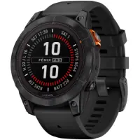 Smartwatch Garmin Fenix 7 Pro Solar Stainless Steel 47mm GPS 10 ATM Slate Grey with Black Band
