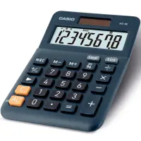 Calculator Dual 8 Digits LCD Display Casio MS-8E Blue