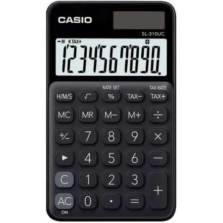 Calculator Dual 10 Digits LCD Display Casio SL-310UC-BK Black