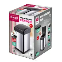 Stainless Steel Waste Bin with Photocell 30lt SENSOR Lamart LT8105 Silver/Black