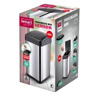 Stainless Steel Waste Bin with Photocell 40lt SENSOR Lamart LT8106 Silver/Black