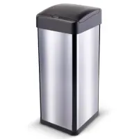 Stainless Steel Waste Bin with Photocell 50lt SENSOR Lamart LT8107 Silver/Black