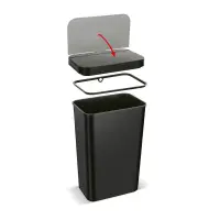 Plastic Waste Bin with Photocell 50lt SENSOR Lamart LT8110 Black
