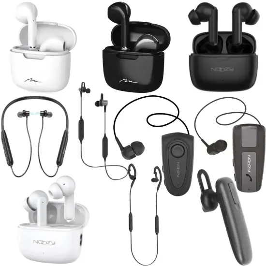 Set Bluetooth Hands Free Noozy BH40 BH41 BH55 BH67 BH68 BH80 Media-Tech MT3608K Hoco ES64 10pcs.