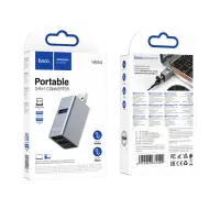 Hub Hoco HB54 USB to 2xUSB2.0 and 1xUSB3.0 up to 5Gbps Metal Grey