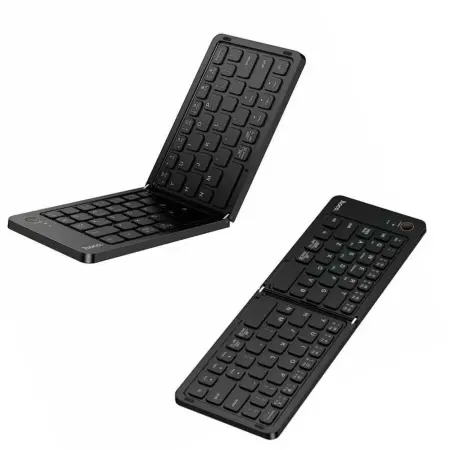 Hoco GM71 Proficient Mini Foldable Ultra-thin Wireless Keyboard 67 Keys Bluetooth v5.2 180mAh and Quiet Keys Black