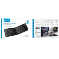 Hoco GM71 Proficient Mini Foldable Ultra-thin Wireless Keyboard 67 Keys Bluetooth v5.2 180mAh and Quiet Keys Black