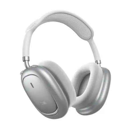 Wireless Stereo Headphones Hoco W68 Calma HiFi Audio ANC v6.0 400mAh 45h Talk Time AUX USB-C Silver