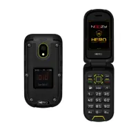 Noozy Hero 4G Dual Sim with Dual Display 2.4"+1.44" Bluetooth Torch 1200mAh Battery IP68 Black-Yellow