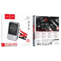 Power Bank Hoco QS7 Source 10000mAh PD18W QC with 2xUSB-A 1xUSB-C LED Battery Indicator and Car Battery Starter 800A Silver