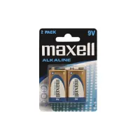 Battery Power Alkaline Maxell 6LR61 size 9V Pcs. 2