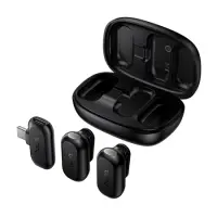 Wireless Microphone Set Hoco L26 Lavalier USB-C Smart AI Noise Reduction 400mAh 6hrs Playback Time Black