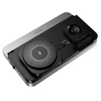 Hoco DWQ03 4 in 1 Qi 15W Wireless Charger for Smartphone Earbuds Smartwatch with Digital Clock and Alarm Clock