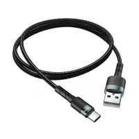 Charging Cable for Hoco SU99 USB to USB-C Braided Black 1m