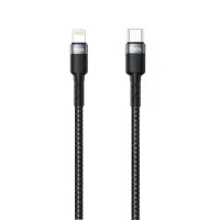 Charging Cable Hoco SU99 Pro PD27W USB-C to Lightning Braided Black1m
