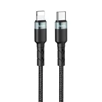 Charging Cable Hoco SU99 Pro PD27W USB-C to Lightning Braided Black 2m