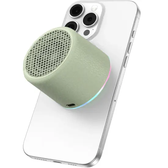 Wireless Speaker Hoco HC49 Shine Mini Magnetic TWS Hi-Fi Audio v6.0 700mAh 8W up to 4 Hours Play Time and Colourfull Lighting Green