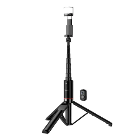 Selfie Stick Hoco K34 Spring and Tripod for Devices 4.5"-7.2" Extendable up to 1.36m with Remote Control and Lighting