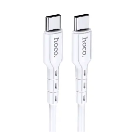 Cable Hoco. DU01 Novel USB-C to USB-C Fast Charging 60W 3A White 1m