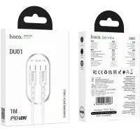 Cable Hoco. DU01 Novel USB-C to USB-C Fast Charging 60W 3A White 1m