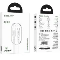 Cable Hoco. DU01 Novel USB-C to USB-C Fast Charging 60W 3A White 1m