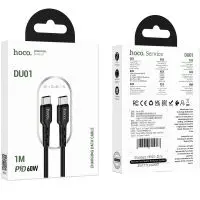 Cable Hoco. DU01 Novel USB-C to USB-C Fast Charging 60W 3A Black 1m
