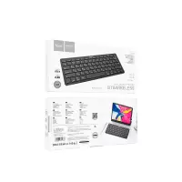 Hoco DI18 Mini Wireless Keyboard Dual Mode BT v5.0 and 2.4G with 10m Working Range (English Version) Black