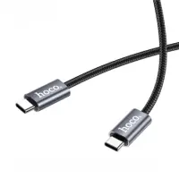 Cable Hoco DU48 Times USB-C to USB-C 240W 5Α High Power Fast Charging Braided Black 1.8m