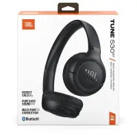 Bluetooth Stereo Headphones JBL Tune 530BT On-ear with Pure Bass 2-Mic BT6.0 and Playtime up to 76h Black