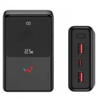 Power Bank Wonder WX27D 27000mAh Fast Charge PD 22.5W 1xUSB-C and 2xUSB-A with LED Charge Indicator