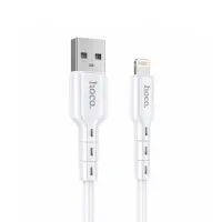 Data Cable Hoco DU01 Novel USB to Lightning 2.4A  Charging and Data Transfer White 1m