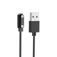 Smartwatch Charger Compatible with Maxcom FW54 Hoco Y5 Y6 Y7 Y8 Black Magnet Distance: 16mm Pin Distance: 5mm