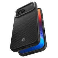 Case Spigen Enzo Aramid T Magsafe for Apple iPhone 17 Pro Max Black/Silver