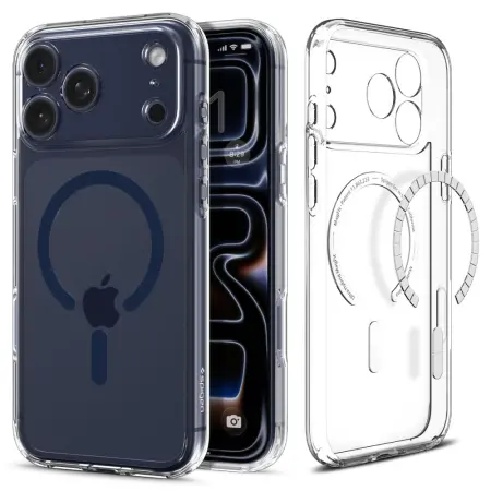 Case Spigen Ultra Hybrid Magsafe for Apple iPhone 17 Pro Max Clear Deep Blue