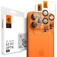 Camera Protector Spigen Optik Pro Ez Fit Glass for Apple iPhone 14 Pro 14 Pro Max 15 Pro 15 Pro Max 16 Pro 16 Pro Max 17 Pro 17 Pro Max Orange 2 pack