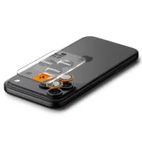 Camera Protector Spigen Optik Pro Ez Fit Glass for Apple iPhone 14 Pro 14 Pro Max 15 Pro 15 Pro Max 16 Pro 16 Pro Max 17 Pro 17 Pro Max Orange 2 pack
