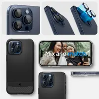 Camera Protector Spigen Optik Pro Ez Fit  for Apple iPhone 16 Pro 16 Pro Max 17 Pro 17 Pro Max Blue Titanium 2 pack
